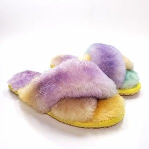 NEW Free People EMU Australia Mayberry Sheepskin Slippers Tie Dye Size 7